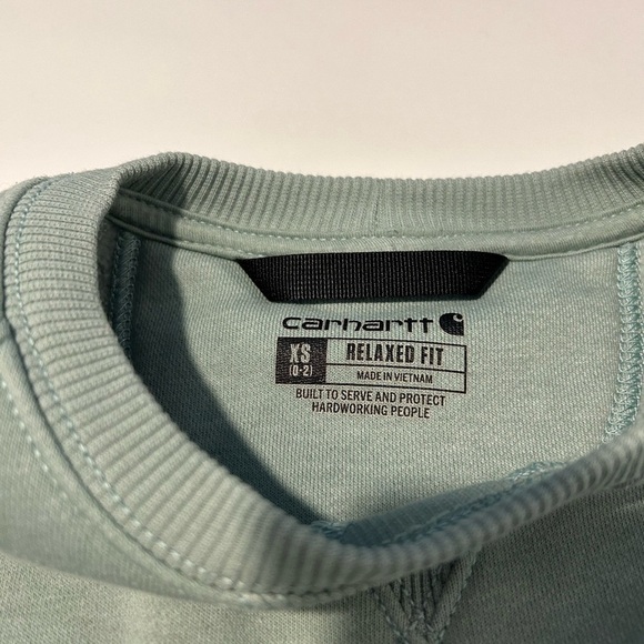 Carhartt Mint Green Sweatshirt Size XS - Picture 3 of 13